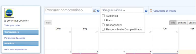 novidades gojur campo de filtragem, Novidade no Software Jur&iacute;dico GOJUR – Campo de filtragem r&aacute;pida na Agenda