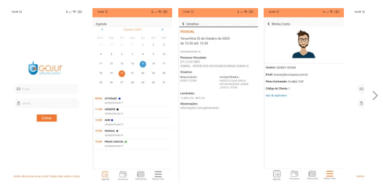 aplicativo do software jur&iacute;dico, Conhe&ccedil;a o aplicativo do software jur&iacute;dico GOJUR