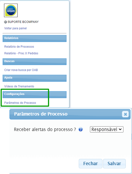 , Controle de Alertas de Processos no GOJUR