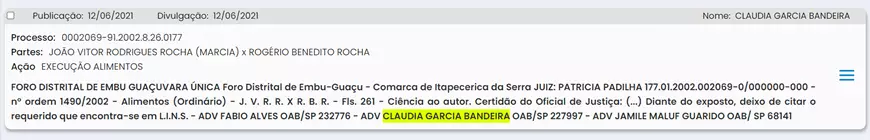 publicacao juridica destaque , Destaque de Termos nas Publicações GOJUR