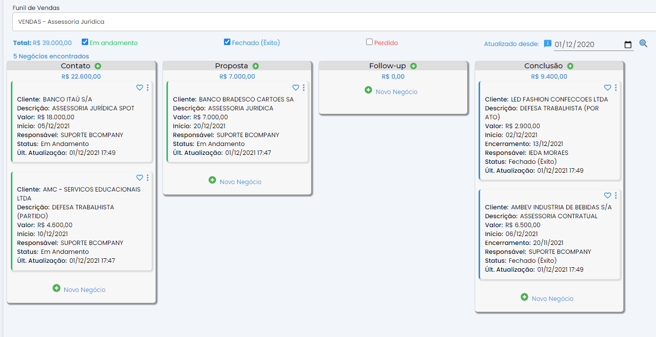 , M&oacute;dulo de CRM no GOJUR