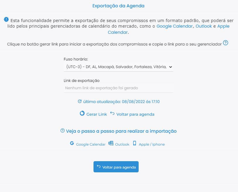 , Integra&ccedil;&atilde;o agenda com Outlook, Google e Apple – GOJUR